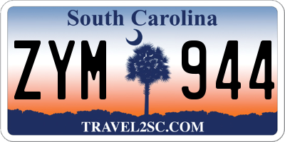 SC license plate ZYM944