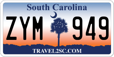 SC license plate ZYM949