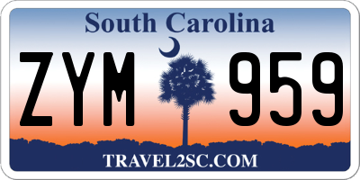 SC license plate ZYM959