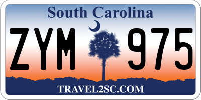SC license plate ZYM975