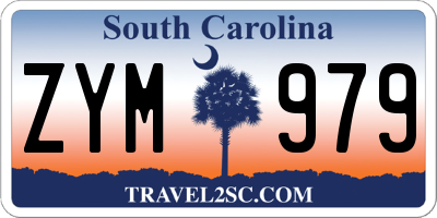 SC license plate ZYM979