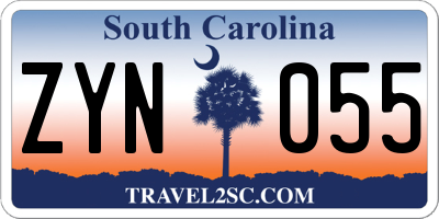 SC license plate ZYN055
