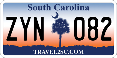 SC license plate ZYN082