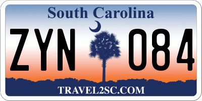 SC license plate ZYN084