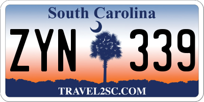 SC license plate ZYN339