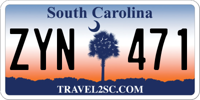 SC license plate ZYN471