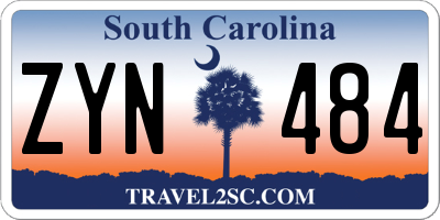 SC license plate ZYN484