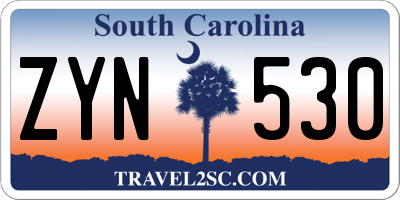 SC license plate ZYN530
