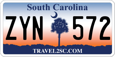 SC license plate ZYN572