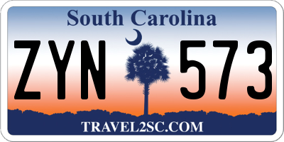 SC license plate ZYN573