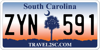 SC license plate ZYN591