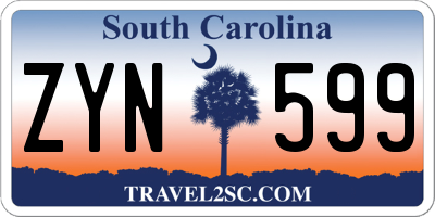 SC license plate ZYN599
