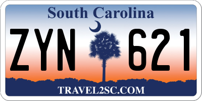 SC license plate ZYN621