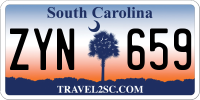 SC license plate ZYN659