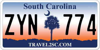 SC license plate ZYN774