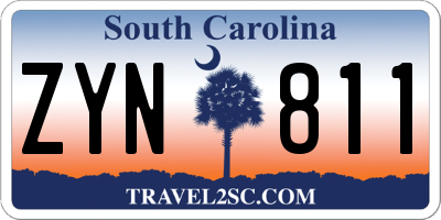 SC license plate ZYN811