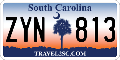 SC license plate ZYN813