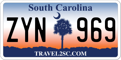 SC license plate ZYN969