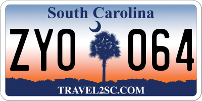 SC license plate ZYO064