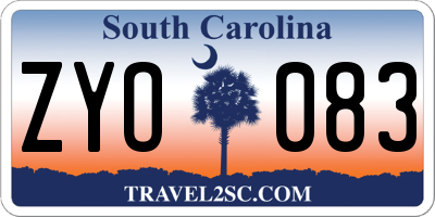 SC license plate ZYO083