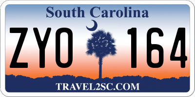 SC license plate ZYO164