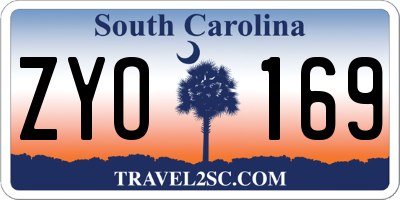 SC license plate ZYO169