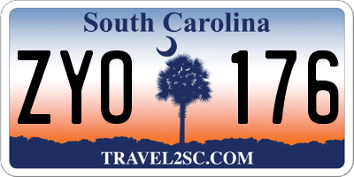 SC license plate ZYO176