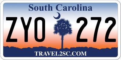 SC license plate ZYO272