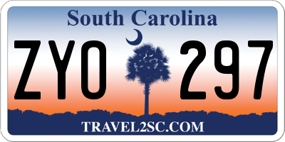 SC license plate ZYO297