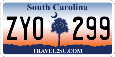 SC license plate ZYO299