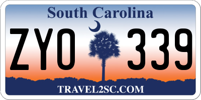 SC license plate ZYO339