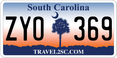 SC license plate ZYO369