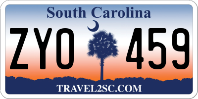 SC license plate ZYO459