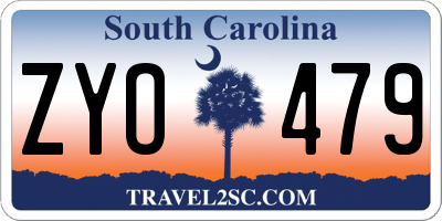 SC license plate ZYO479