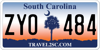 SC license plate ZYO484