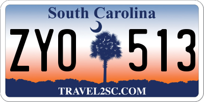 SC license plate ZYO513
