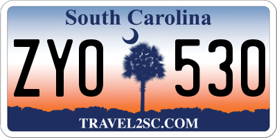 SC license plate ZYO530