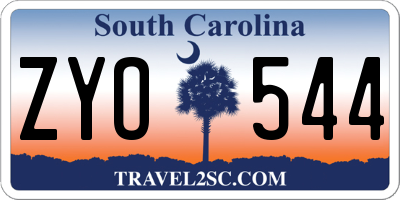 SC license plate ZYO544