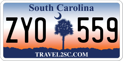 SC license plate ZYO559