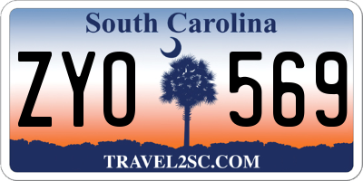 SC license plate ZYO569