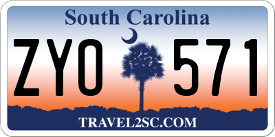 SC license plate ZYO571