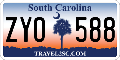 SC license plate ZYO588