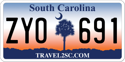 SC license plate ZYO691