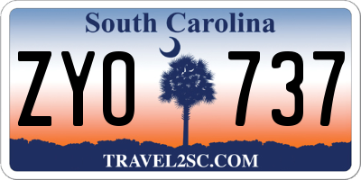 SC license plate ZYO737