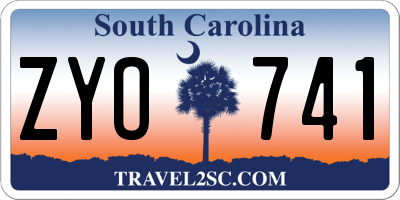 SC license plate ZYO741
