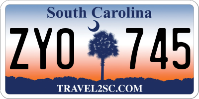SC license plate ZYO745