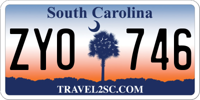 SC license plate ZYO746