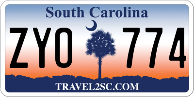 SC license plate ZYO774