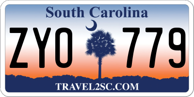 SC license plate ZYO779