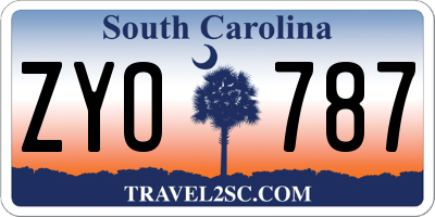 SC license plate ZYO787